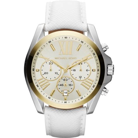 michael kors white leather strap watch|replacement Michael Kors Watch strap.